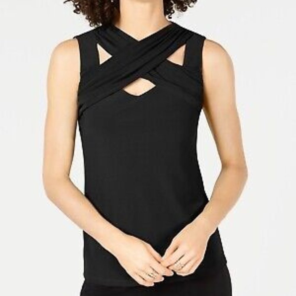 I.N.C. International Concepts Criss Cross Front Sleeveless Tank Top